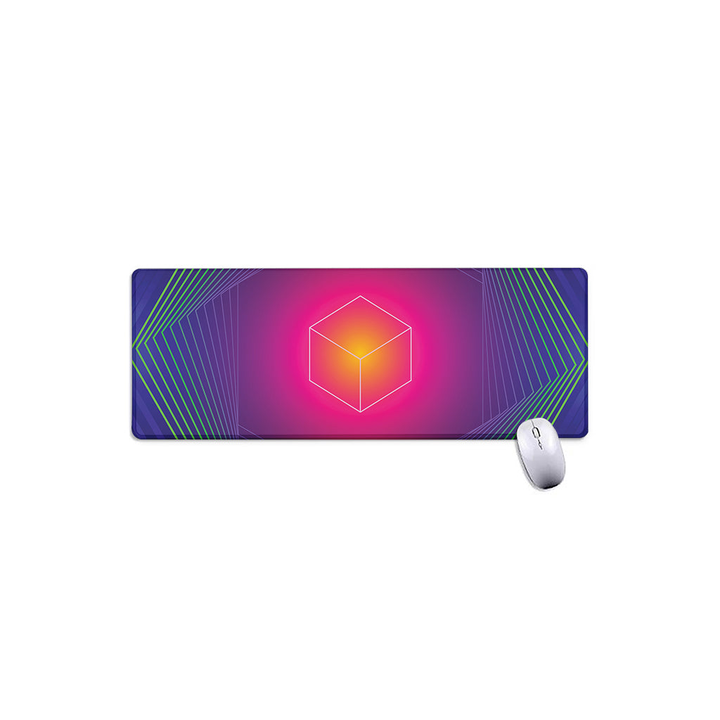 Green Light EDM Geometric Print Extended Mouse Pad