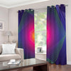 Green Light EDM Geometric Print Extra Wide Grommet Curtains