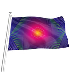 Green Light EDM Geometric Print Flag