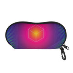 Green Light EDM Geometric Print Glasses Case