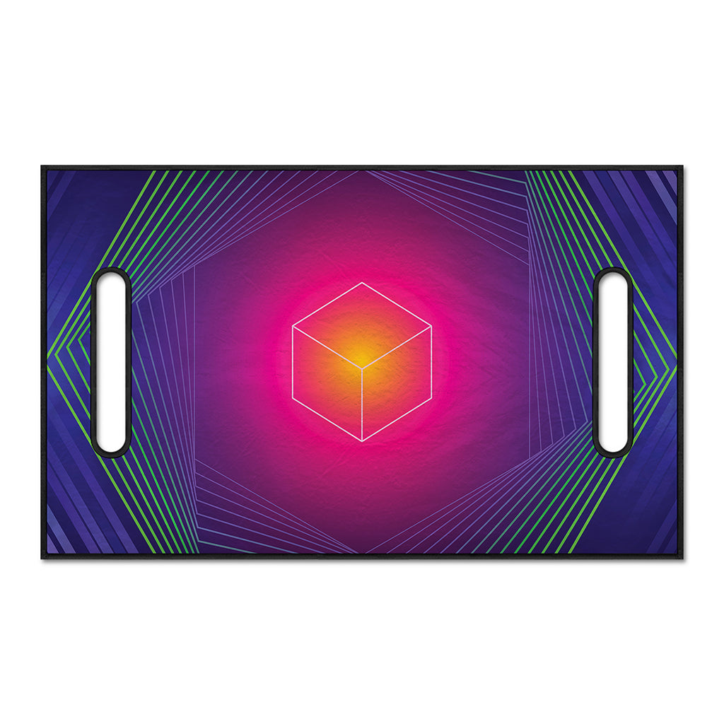 Green Light EDM Geometric Print Golf Cart Seat Cover