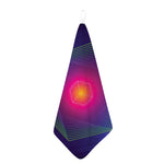 Green Light EDM Geometric Print Hand Towel