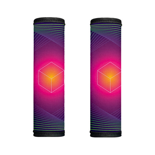 Green Light EDM Geometric Print Handle Covers