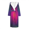 Green Light EDM Geometric Print Hooded Bathrobe