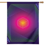 Green Light EDM Geometric Print House Flag