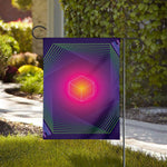 Green Light EDM Geometric Print House Flag