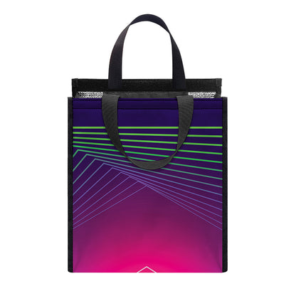 Green Light EDM Geometric Print Insulated Lunch Tote