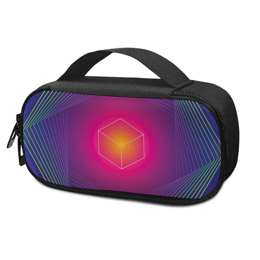 Green Light EDM Geometric Print Insulin Cooler Travel Case