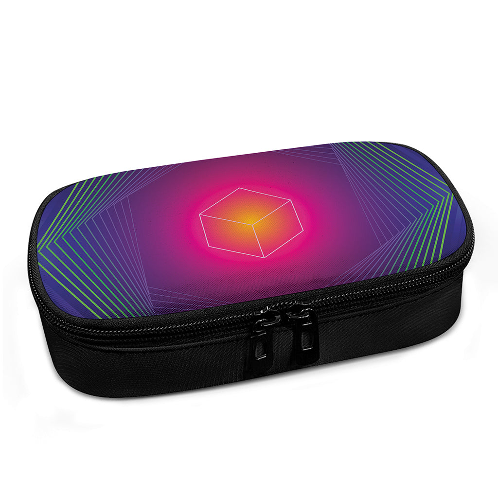 Green Light EDM Geometric Print Insulin Cooler Travel Case