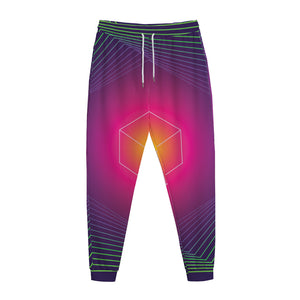 Green Light EDM Geometric Print Jogger Pants