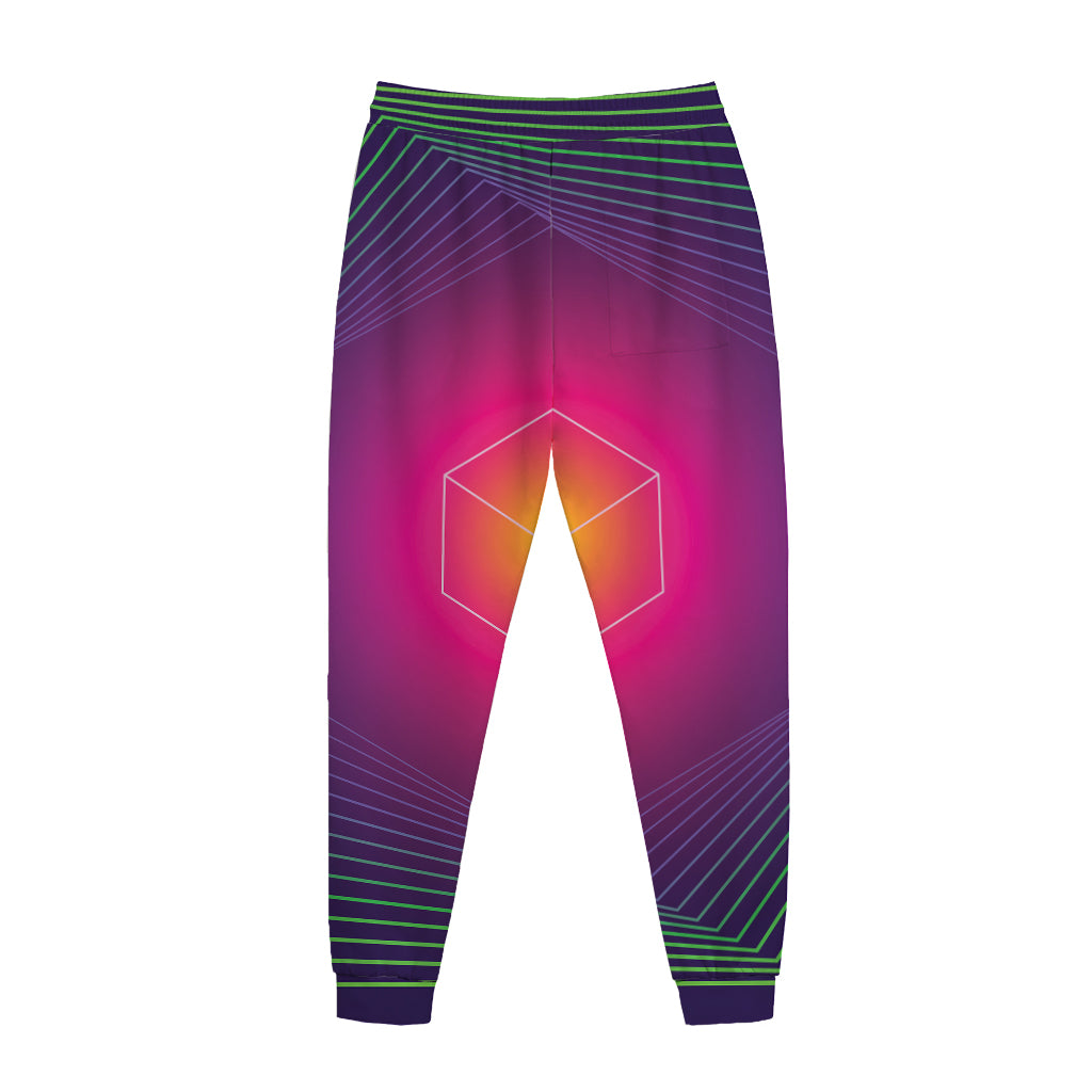 Green Light EDM Geometric Print Jogger Pants