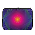 Green Light EDM Geometric Print Laptop Sleeve