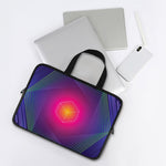 Green Light EDM Geometric Print Laptop Sleeve With Handle