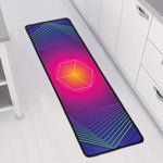 Green Light EDM Geometric Print Long Kitchen Mat