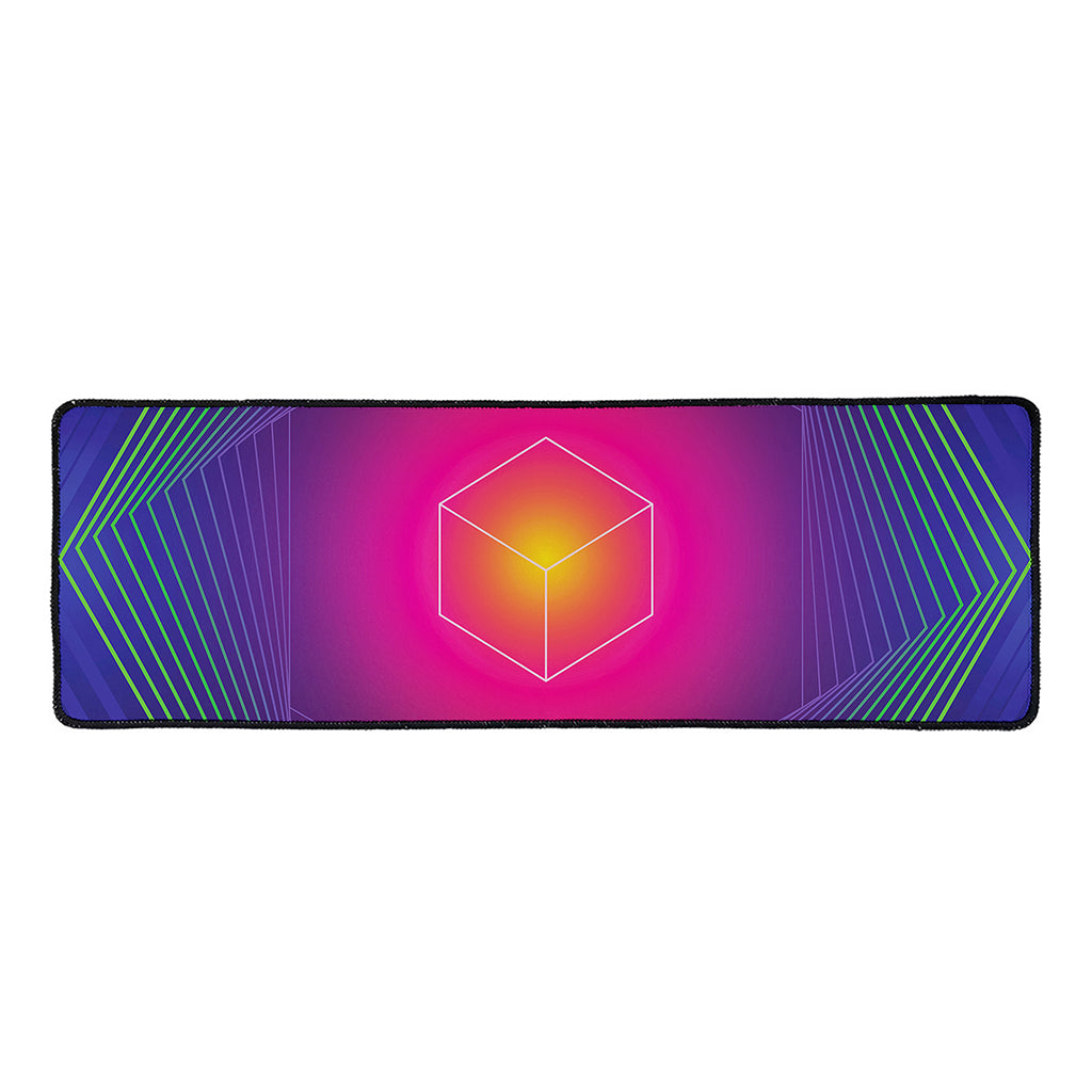 Green Light EDM Geometric Print Long Kitchen Mat