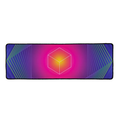 Green Light EDM Geometric Print Long Kitchen Mat