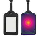 Green Light EDM Geometric Print Luggage Tag