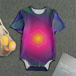 Green Light EDM Geometric Print Men's Bodysuit