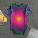 Green Light EDM Geometric Print Men's Bodysuit