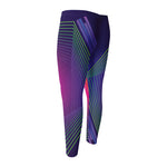 Green Light EDM Geometric Print Men's Compression Pants