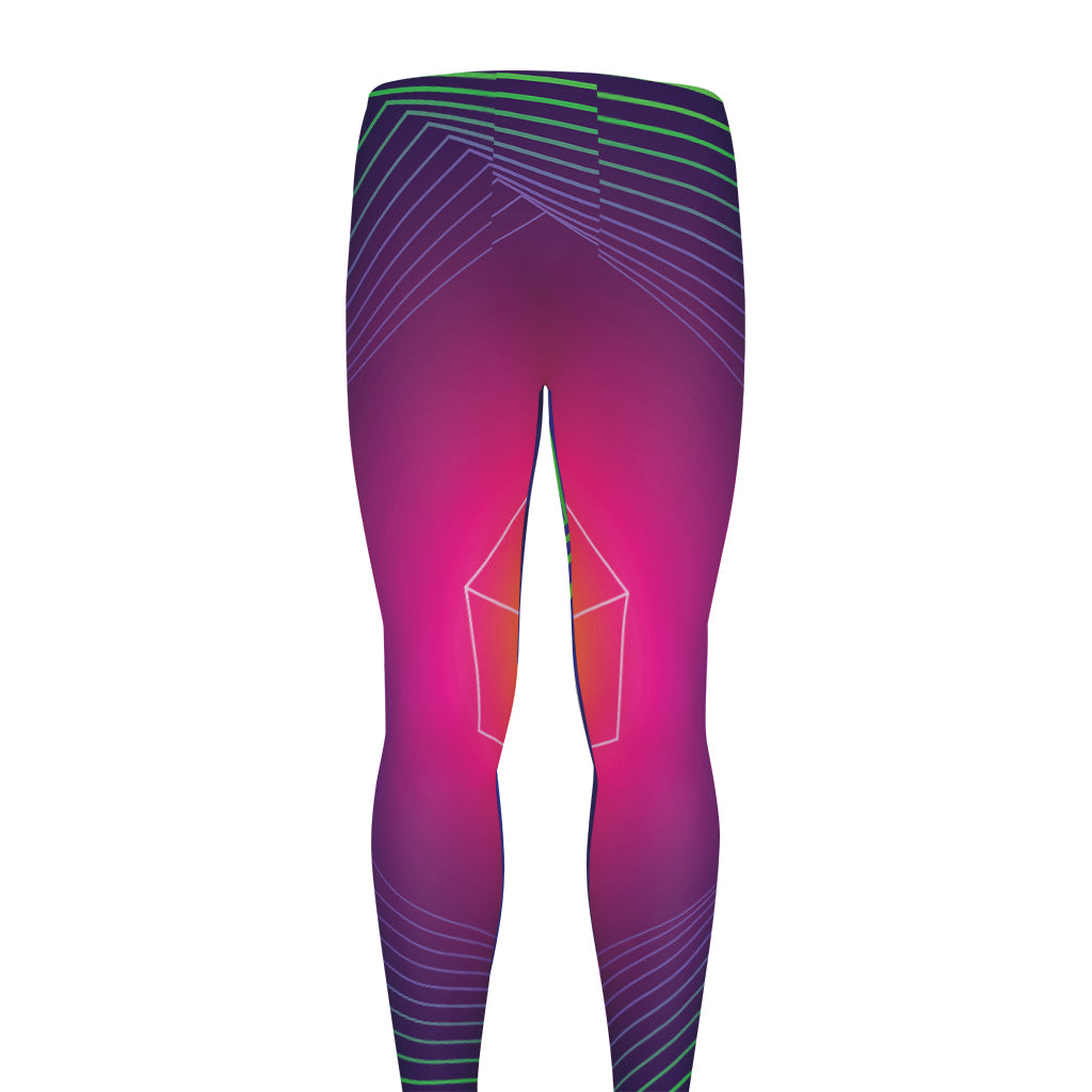 Green Light EDM Geometric Print Men's leggings