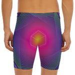 Green Light EDM Geometric Print Men's Long Boxer Briefs
