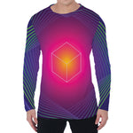 Green Light EDM Geometric Print Men's Long Sleeve T-Shirt