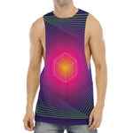 Green Light EDM Geometric Print Men's Muscle Tank Top