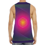 Green Light EDM Geometric Print Men's Muscle Tank Top