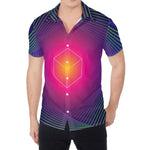 Green Light EDM Geometric Print Men's Shirt