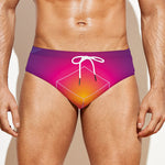 Green Light EDM Geometric Print Men's Swim Briefs
