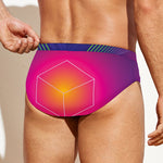 Green Light EDM Geometric Print Men's Swim Briefs