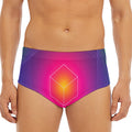 Green Light EDM Geometric Print Men's Triangle Swim Briefs