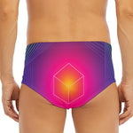 Green Light EDM Geometric Print Men's Triangle Swim Briefs