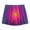 Green Light EDM Geometric Print Mesh Shorts