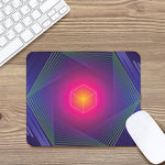 Green Light EDM Geometric Print Mouse Pad