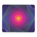 Green Light EDM Geometric Print Mouse Pad