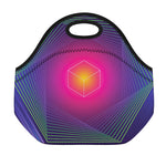 Green Light EDM Geometric Print Neoprene Lunch Bag