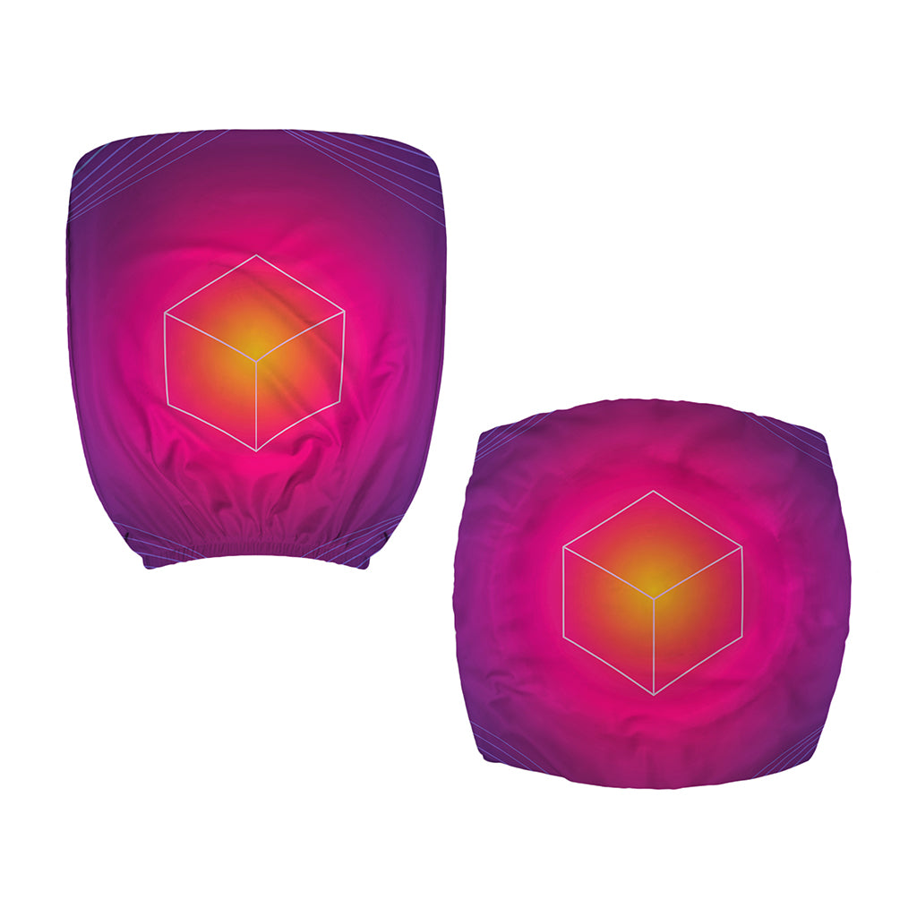 Green Light EDM Geometric Print Office Chair Cover