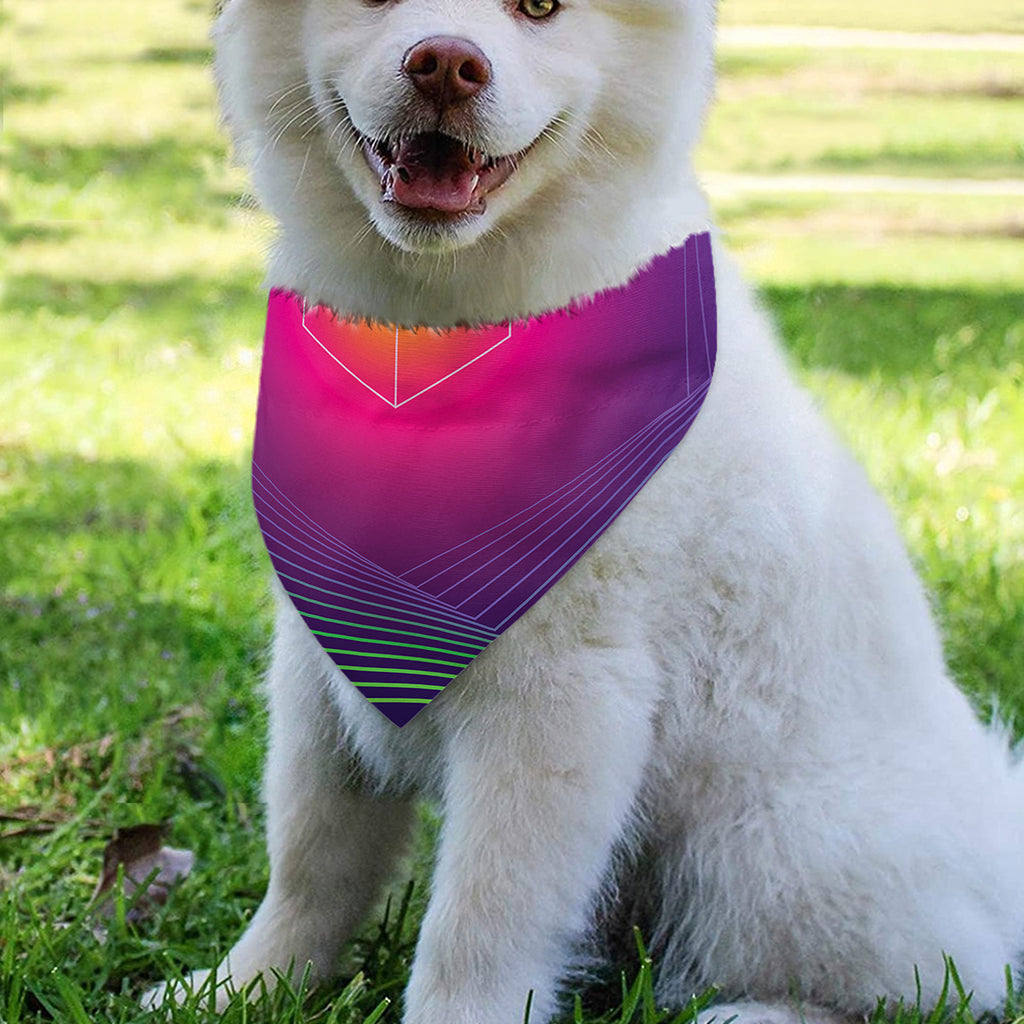 Green Light EDM Geometric Print Over The Collar Dog Bandana