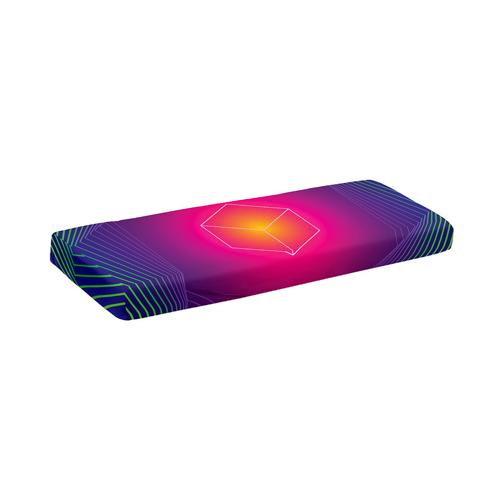 Green Light EDM Geometric Print Piano Keyboard Cover