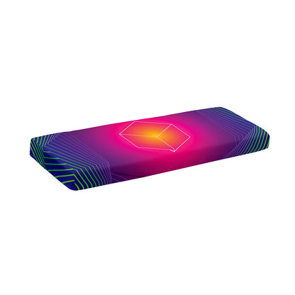 Green Light EDM Geometric Print Piano Keyboard Cover
