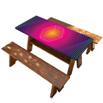 Green Light EDM Geometric Print Picnic Table Cover