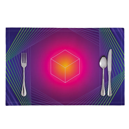 Green Light EDM Geometric Print Placemat