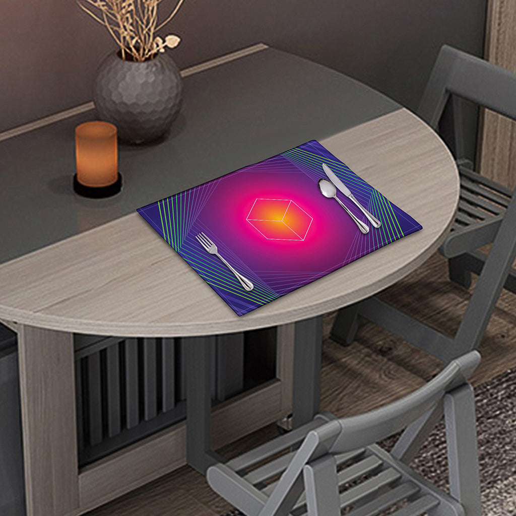Green Light EDM Geometric Print Placemat