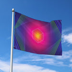 Green Light EDM Geometric Print Polyester Flag