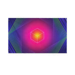 Green Light EDM Geometric Print Polyester Flag