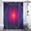 Green Light EDM Geometric Print Premium Shower Curtain