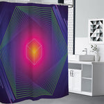 Green Light EDM Geometric Print Premium Shower Curtain