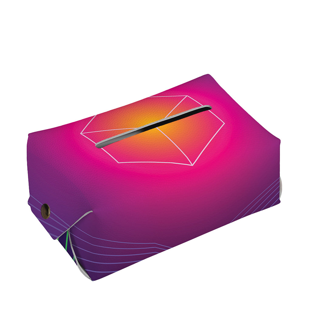 Green Light EDM Geometric Print Rectangle Tissue Box Cover
